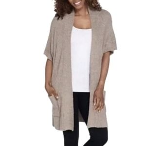 BAREFOOT DREAMS Tan Soft Cozy Long Duster Cardigan with Pockets Fall Loungewear